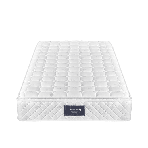 Cama Polsterbett 90x200cm - Cabeceira acolchoada, com estrado, firmeza média - Azul linho