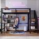 Cama alta para niños Cama alta para niños Negro