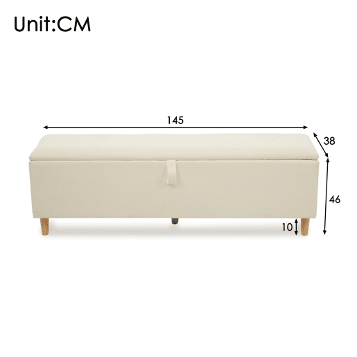 Cama de casal de madeira maciça 140x200cm com luz led,bege+natural