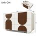 Cómoda doble con 6 cajones Cómoda doble con 6 cajones Natural/ Blanco