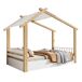 Cama cabaña de madera de pino Cama cabaña de madera de pino Natural/ Blanco