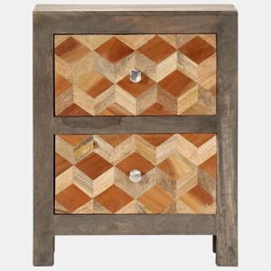 Mesa De Cabeceira - Mesinha De Cabeceira 40x30x50cm madeira mangueira maciça cinzento