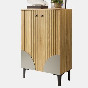 Sapateira de mdf com 2 portas,natural