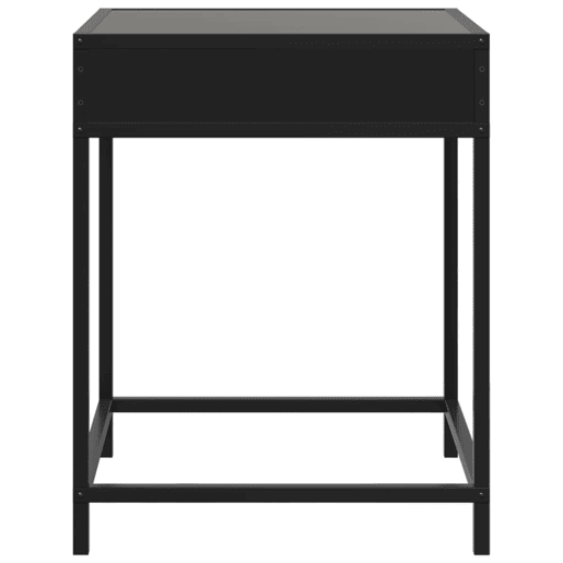 Mesa De Cabeceira - Mesinha De Cabeceira com luzes LED Infinity 40x40x51 cm preto