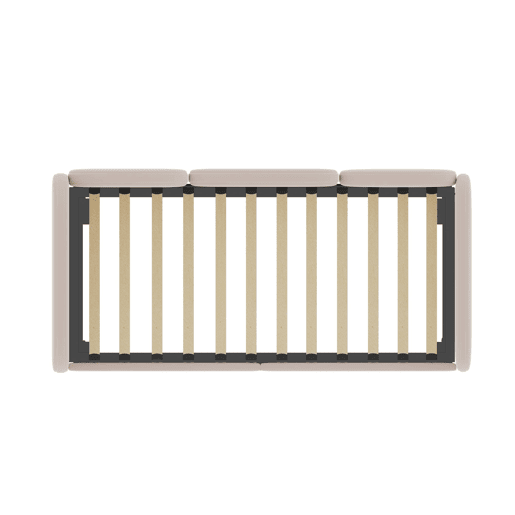 Sofá-cama tamanho twin - com gavetas de arrumação, estofado em veludo - rosa