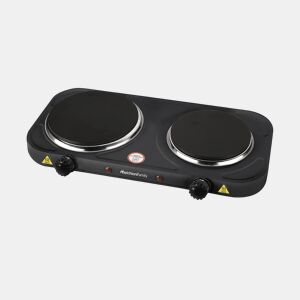 MELCHIONI FAMILY COOK 2 Fogão elétrico 1500 W, 2 placas de ferro fundido, termostatos reguláveis, preto