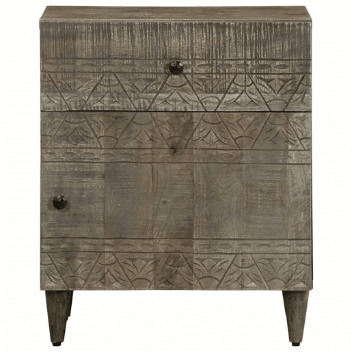 Mesa De Cabeceira - Mesinha De Cabeceira cinzento claro 50x33x60 cm