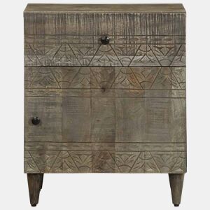 Mesa De Cabeceira - Mesinha De Cabeceira cinzento claro 50x33x60 cm