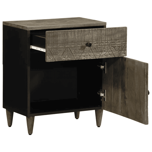 Mesa De Cabeceira - Mesinha De Cabeceira cinzento claro 50x33x60 cm