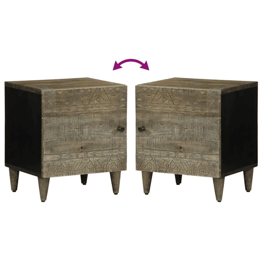 Mesa De Cabeceira - Mesinha De Cabeceira cinzento claro 40x33x46 cm