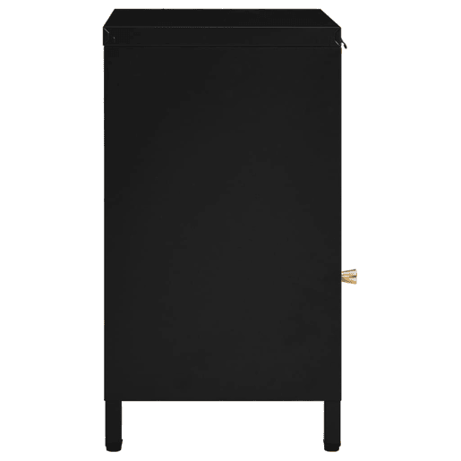 Mesa De Cabeceira - Mesinha De Cabeceira 40x30x54,5 cm vidro e aço preto