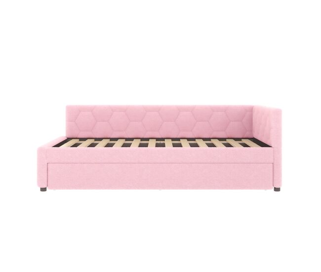 Daybett, 140*200cm tagesbett, schlafsofa, bett mit lattenrost (ohne matratze), mit nachttischlampe, mit multifunktionalem ausziehbett, usb-anschluss,
