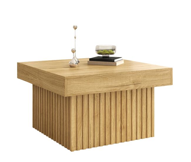 Mesa de centro cuadrada de mdf,natural