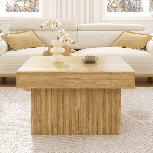 Mesa de centro quadrada de mdf,natural Mesa de centro quadrada de mdf,natural