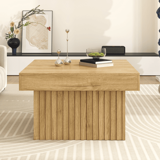 Mesa de centro quadrada de mdf,natural Mesa de centro quadrada de mdf,natural