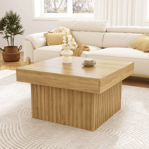 Mesa de centro quadrada de mdf,natural Mesa de centro quadrada de mdf,natural