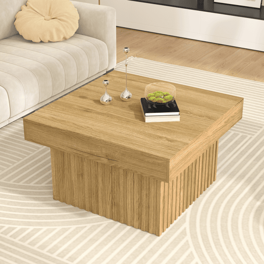 Mesa de centro quadrada de mdf,natural Mesa de centro quadrada de mdf,natural