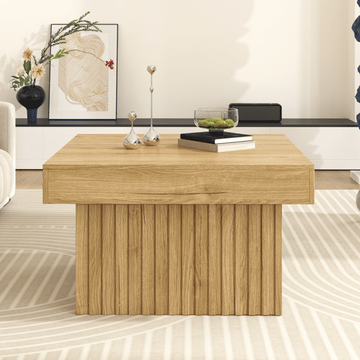 Mesa de centro quadrada de mdf,natural Mesa de centro quadrada de mdf,natural