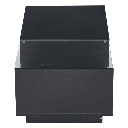 Mesa de café elevável 50x100x(33-46,5) cm - Mesa de sala com arrumação oculta, design de alto brilho, com LED