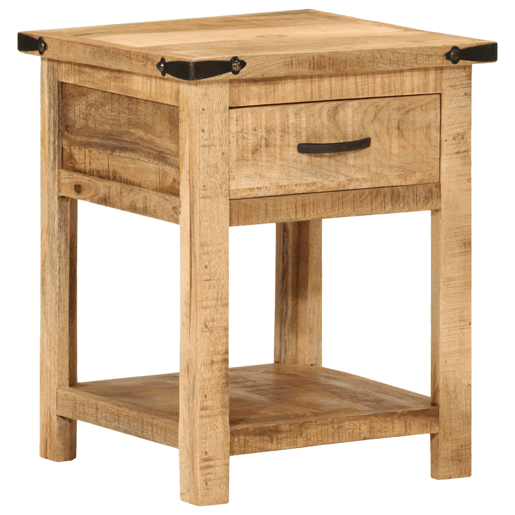 Mesa De Cabeceira - Mesinha De Cabeceira 40x40x50 cm madeira mangueira maciça Mesa De Cabeceira - Mesinha De Cabeceira 40x40x50 cm madeira mangueira maciça
