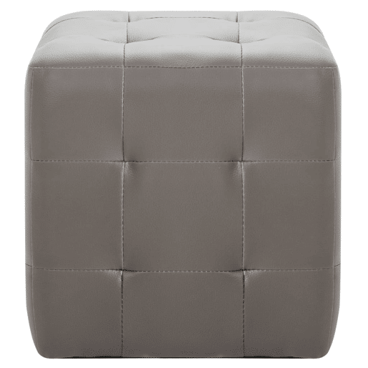 Lote de 2 Mesas De Cabeceira - Mesinhas De Cabeceira 30x30x30 cm couro artificial cinzento