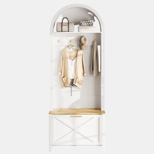Móvel de entrada de mdf com sapateira,branco