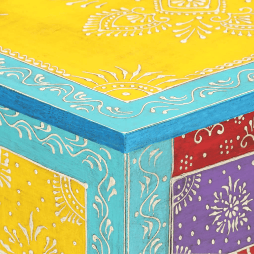 Mesa De Cabeceira - Mesinha De Cabeceira pintada à mão 40x30x50 cm mangueira maciça
