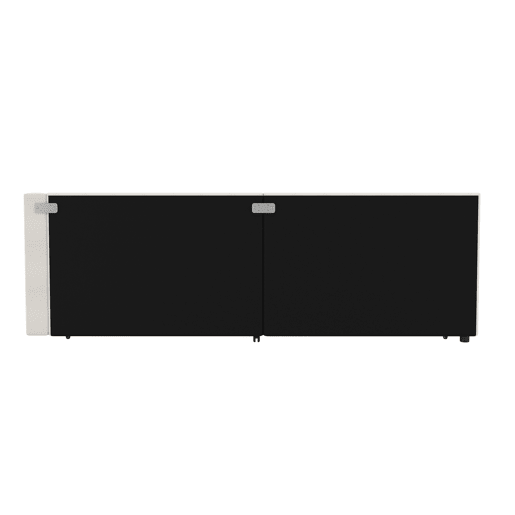 Cama Daybett 90x200cm - Sofá-cama, compartimento de arrumação, USB+Tipo C, controlo remoto para luz LED, cama extensível, linho, bege