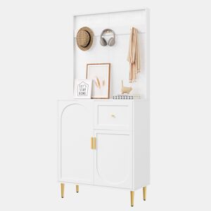 Móvel de entrada de mdf com sapateira,branco