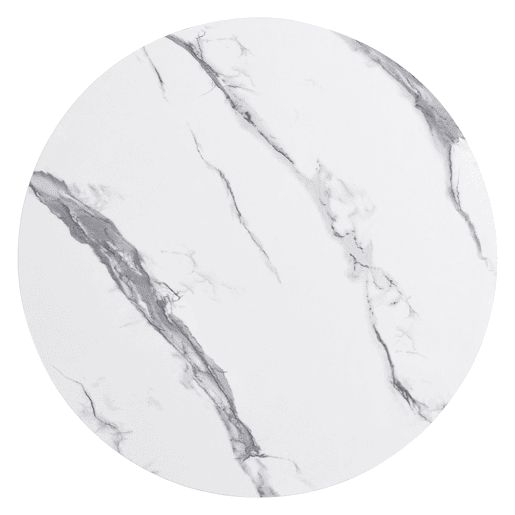 Conjunto de mesas de centro empilháveis - 60x60x45,5 cm e 50x50x32 cm - Com 2 gavetas, mesa redonda com efeito mármore brilhante - Branco Conjunto de mesas de centro empilháveis - 60x60x45,5 cm e 50x50x32 cm - Com 2 gavetas, mesa redonda com efeito mármore brilhante - Branco