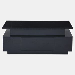 Mesa de centro 96x45x40 cm - Mesa de café elevável com arrumação oculta e gaveta - Preto
