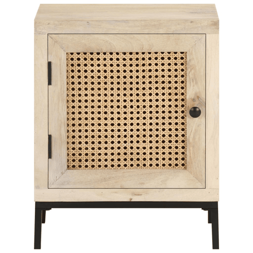 Mesa De Cabeceira - Mesinha De Cabeceira 40x30x50cm mangueira maciçapalhinha natural