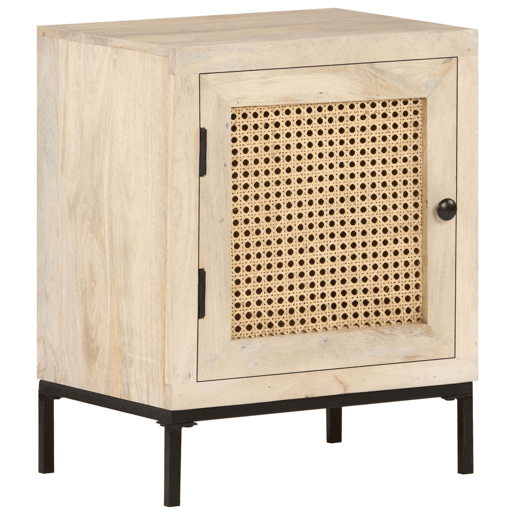 Mesa De Cabeceira - Mesinha De Cabeceira 40x30x50cm mangueira maciçapalhinha natural