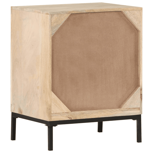Mesa De Cabeceira - Mesinha De Cabeceira 40x30x50cm mangueira maciçapalhinha natural