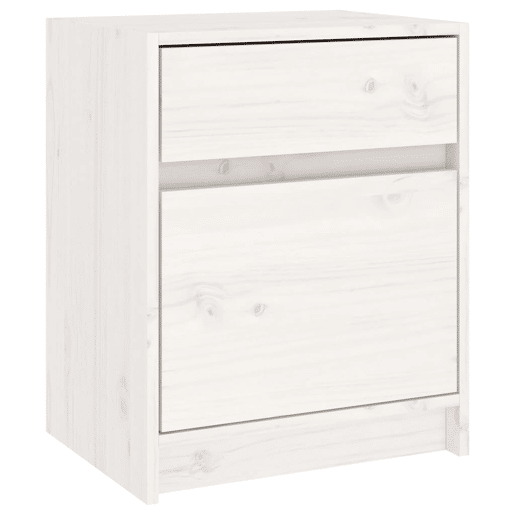 Mesa De Cabeceira - Mesinha De Cabeceira 40x31x50 cm madeira de pinho maciça branco