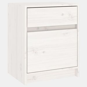 Mesa De Cabeceira - Mesinha De Cabeceira 40x31x50 cm madeira de pinho maciça branco