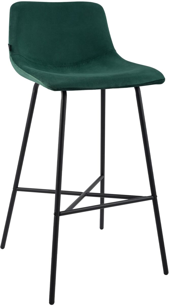 Taburete de bar altona terciopelo verde 49x44x98 cm