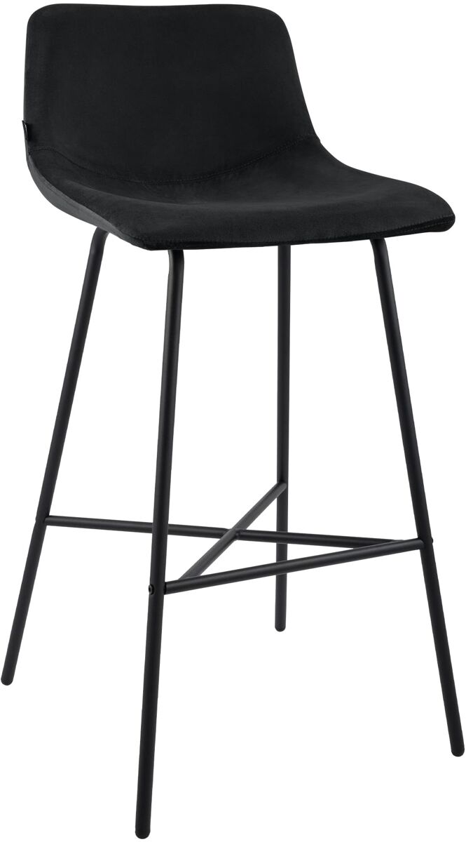 Taburete de bar altona terciopelo negro 49x44x98 cm