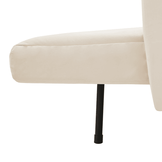 Sofá-cama dobrável moderno de 2 lugares - com função de cama, com pés auxiliares, tecido de veludo - Bege