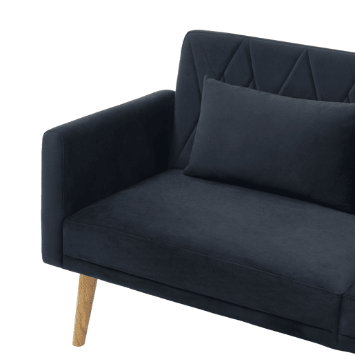 Sofá pequeno, sofá de dois lugares - sofá-cama com função de descanso - preto