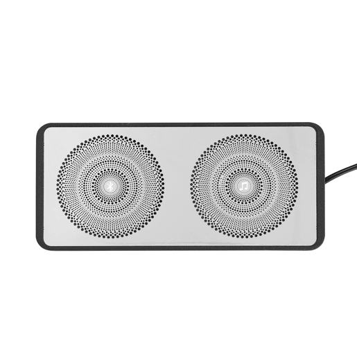 Cama de casal 180x200cm - com USB, relógio eletrónico, altifalantes Bluetooth, luz LED e 2 mesas de cabeceira - Branco