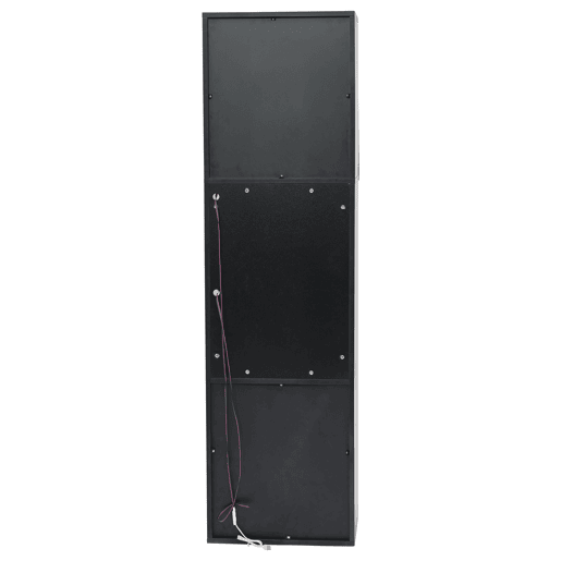 Vitrine alta 45x35x160 cm - LED, 1 prateleira de vidro - Preto brilhante
