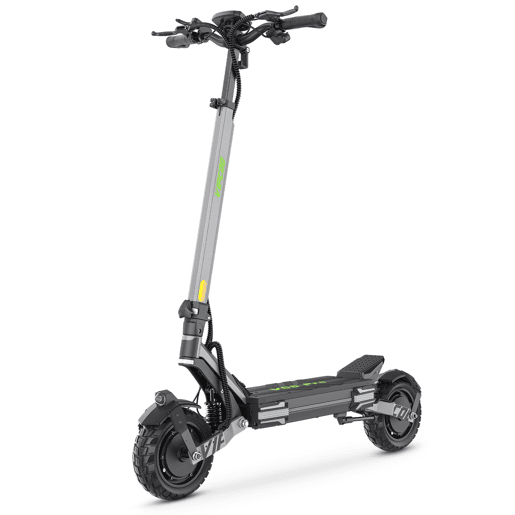 Trotinete Elétrica VIPCOO VC-VS6 PRO - Motor 1200W*2 Bateria 52V20.8Ah Pneus de 10 Polegadas Dobrável Travão Mecânico de Disco Seguro - Cinza