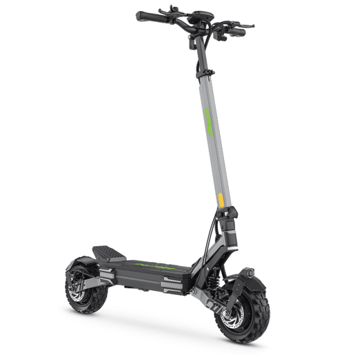 Trotinete Elétrica VIPCOO VC-VS6 PRO - Motor 1200W*2 Bateria 52V20.8Ah Pneus de 10 Polegadas Dobrável Travão Mecânico de Disco Seguro - Cinza