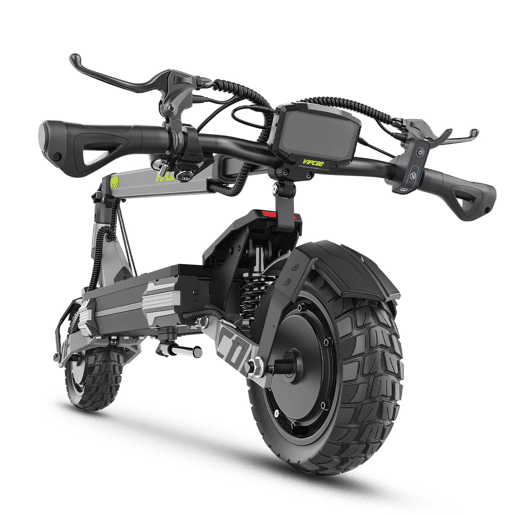 Trotinete Elétrica VIPCOO VC-VS6 PRO - Motor 1200W*2 Bateria 52V20.8Ah Pneus de 10 Polegadas Dobrável Travão Mecânico de Disco Seguro - Cinza