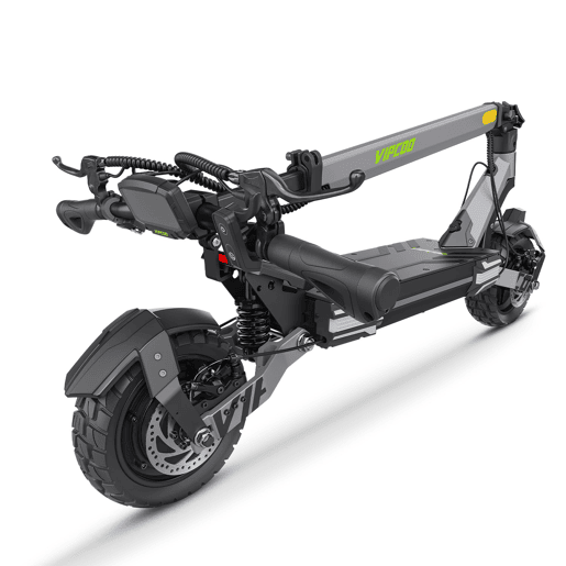 Trotinete Elétrica VIPCOO VC-VS6 - Motor 1000W Bateria 48V18.2Ah Pneus de 10 Polegadas Dobrável Travão Mecânico de Disco Seguro - Cinza