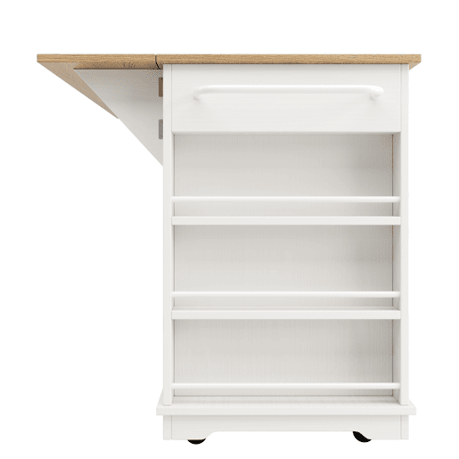 Ilha de cozinha - divisórias removíveis - com bancada - Branco