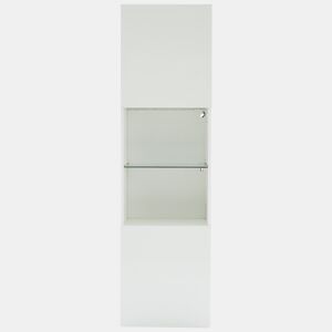 Vitrine alta 45x35x160 cm - com LED, 1 prateleira de vidro - branca