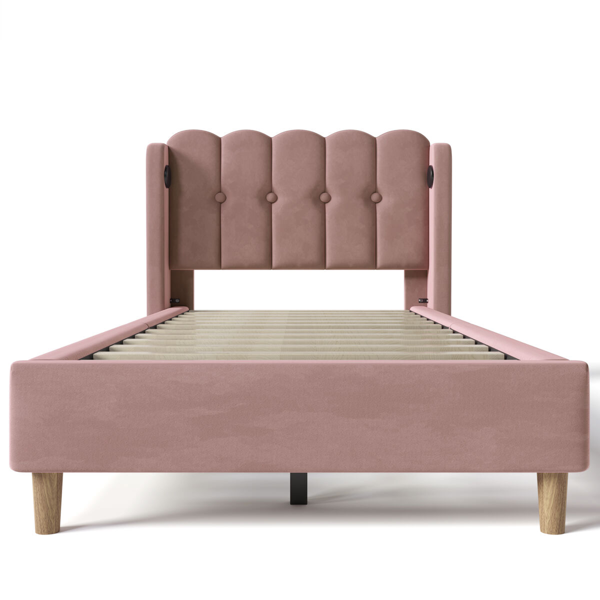 Cama individual 103x208 Rosa