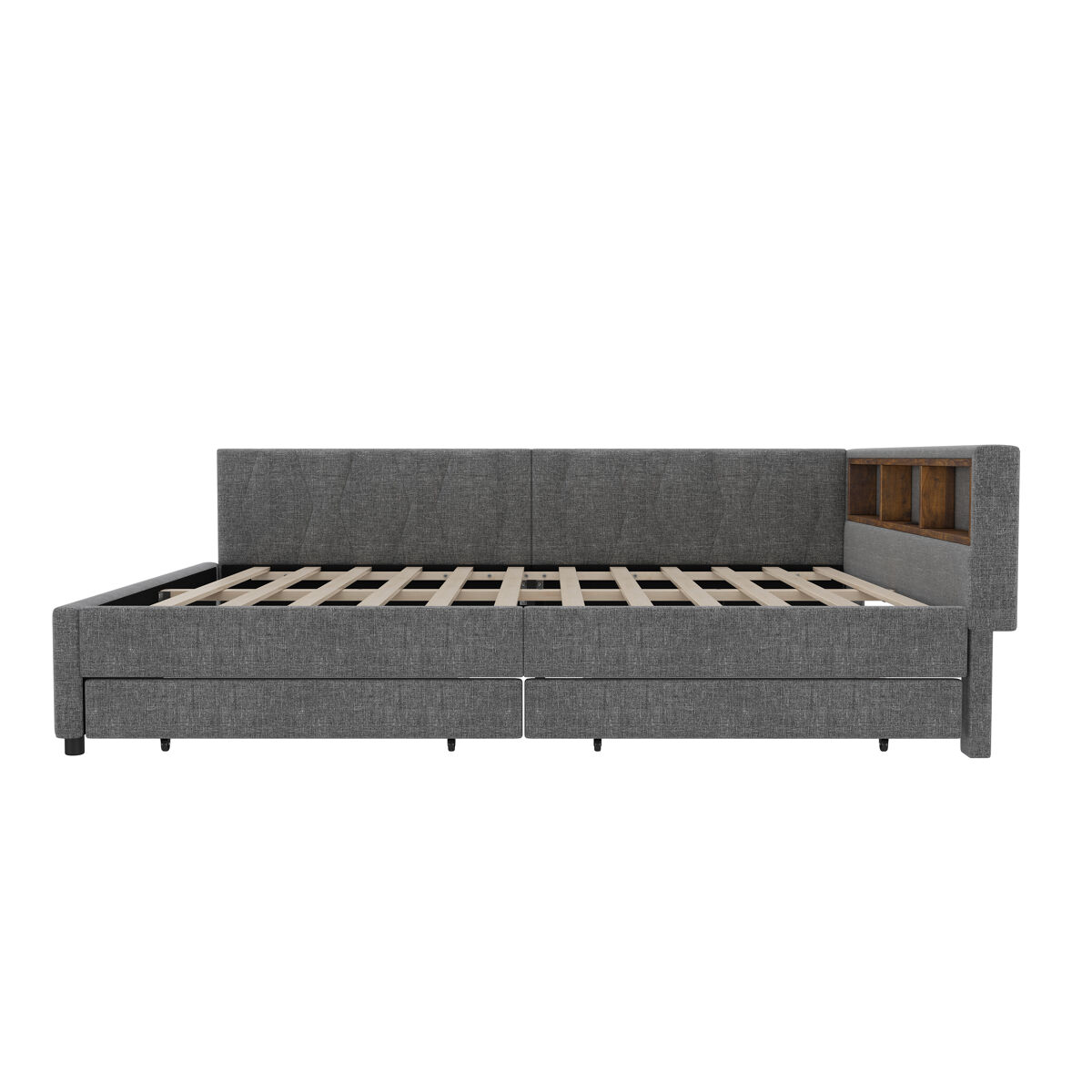 Camas de matrimonio 210x145 Gris
